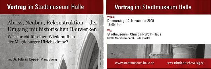 Vortrag im Stadtmuseum Halle(Saale)
