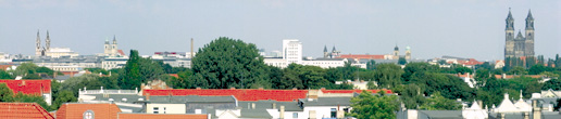 Blick auf Magdeburg von Westen 