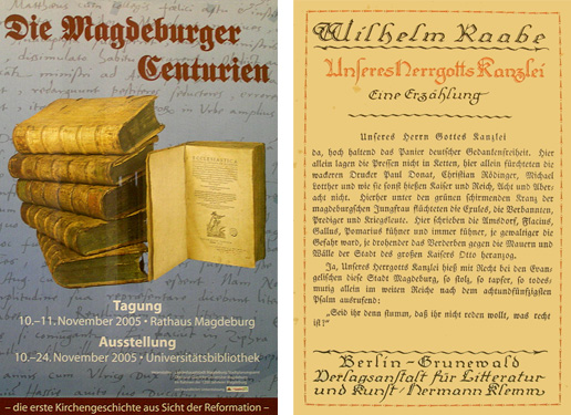 Die weltberühmten Magdeburger Centurien und Wilhelm Raabes Erzählung
